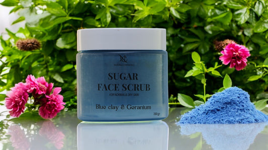 Sugar Face Scrub "Blue clay & Geranium"